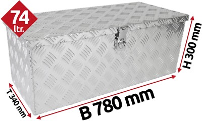 Truckbox Deichselbox Alu Riffelblech B 780 x H 300 x T 340 mm Inhalt ca. 74 Ltr.