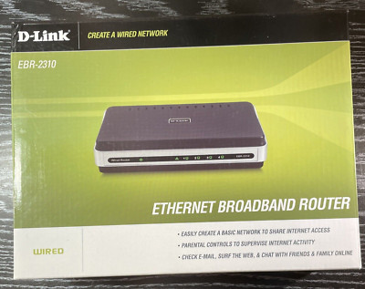 D-Link EBR-2310 4-Port 10/100 Wired Ethernet Broadband Router NIB