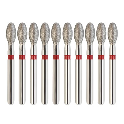Multi-Use Football Diamond Burs FG 379/023F Egg Fine Grit Red Friction Grip FG