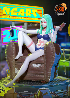 Rebecca, Cyberpunk Edgerunners, Action, Figur, 3D Druck, NomNom Figures,UNBEMALT