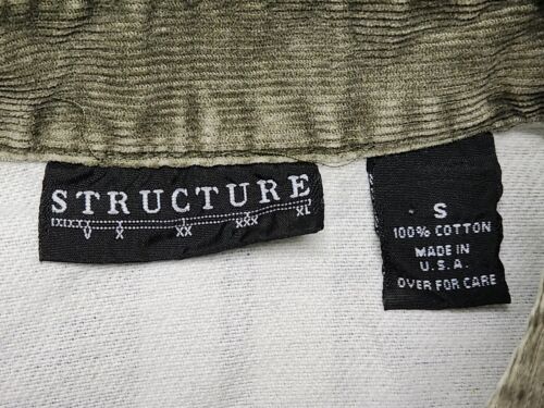 Vintage 90's Structure Plaid Corduroy Collar Rugby Polo USA Made SEE MEASUREMENT - Picture 3 of 11