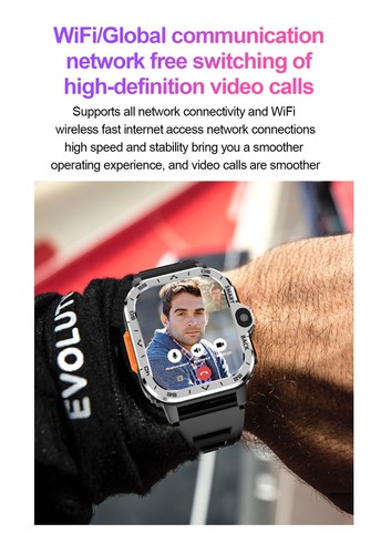Montre Intelligente Android Pour Homme Internet Rapide 4G GPS, Wi-Fi, Caméra HD - Photo 12/26