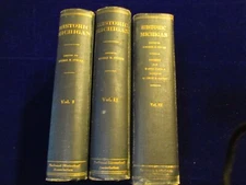 1924 Historic Michigan 3HB Book Set George Fuller Pioneer Historical Society A85