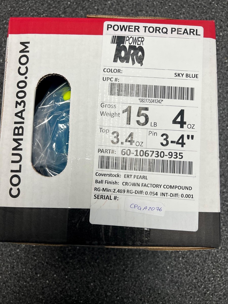 Columbia 300 Power Torq Pearl 15 lbs NIB Bowling Ball! Free
