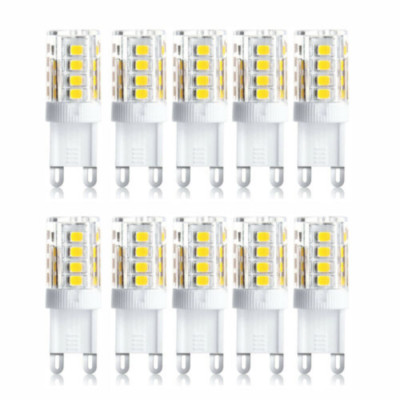 10pcs Energy Saving LED Bulb Cool White 5W=40W G9 Halogen Capsule Light Bulbs