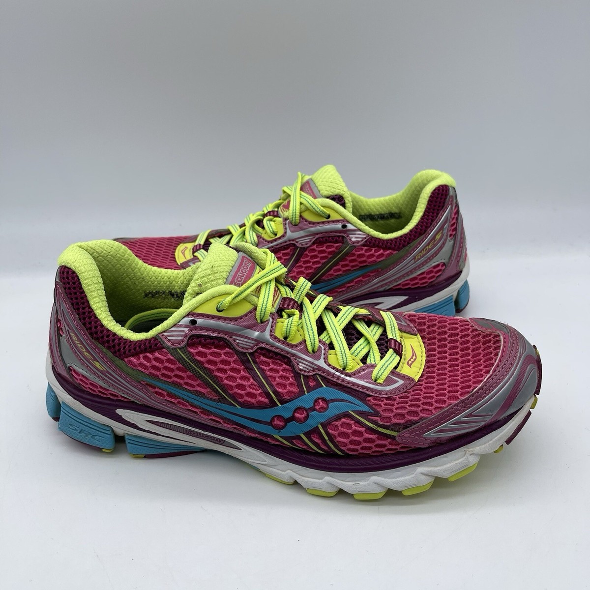Saucony ProGrid Ride Women’s Size Running Shoes 10156-4 Pink Blue Green