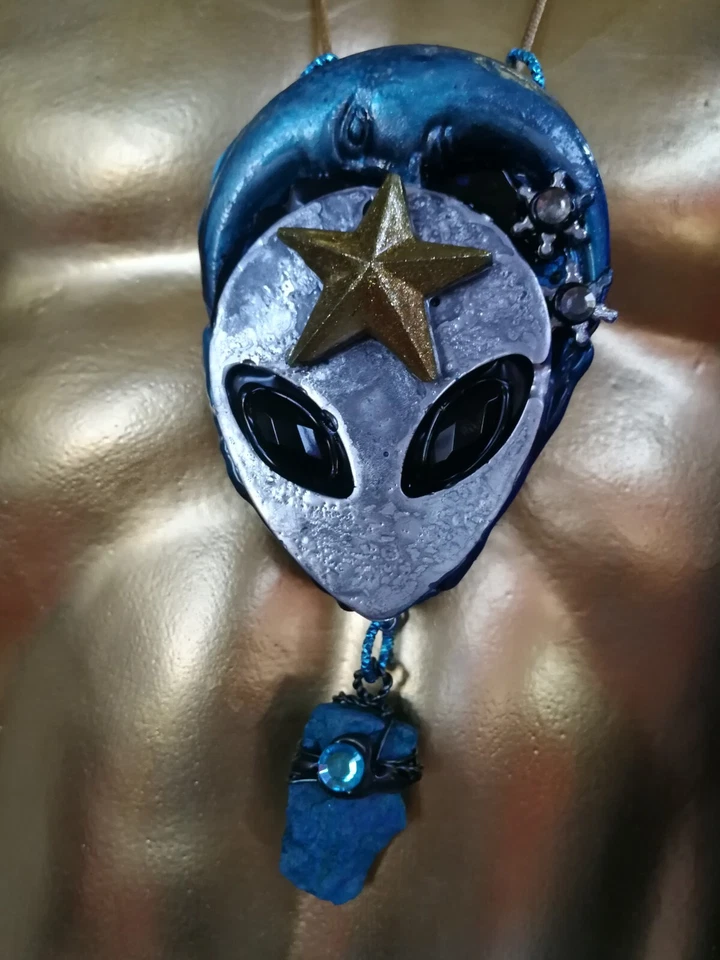 Магический талисман ювелирных изделий ожерелье амулет подвеска Луна звезды пришельцы камень фурурист - Изображение 3 из 4