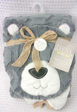 Levtex Baby Plush Logan Bear Play Mat w Milestone Cards Lovey Security Blanket