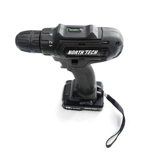 North Tech 18 Volt 1,3 Ah Lithium-Ionen Akku Kabellos 3/8" Bohrer Kit mit Ladegerät - Bild 2 von 3