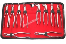 NEW 10 EACH GERMAN STAINLESS  EXTRACTING FORCEPS EXTRACTION DENTAL INSTRUMENTS
