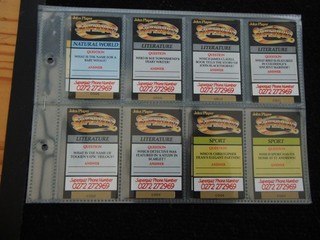 THREE PAGES CIGARETTE CARD INSERTS PLAYERS SUPERQUIZ