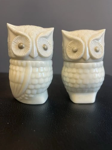 Vintage Avon Moonwind Perfume Bottles From The 1970s Ivory Milk Glass Set of 2