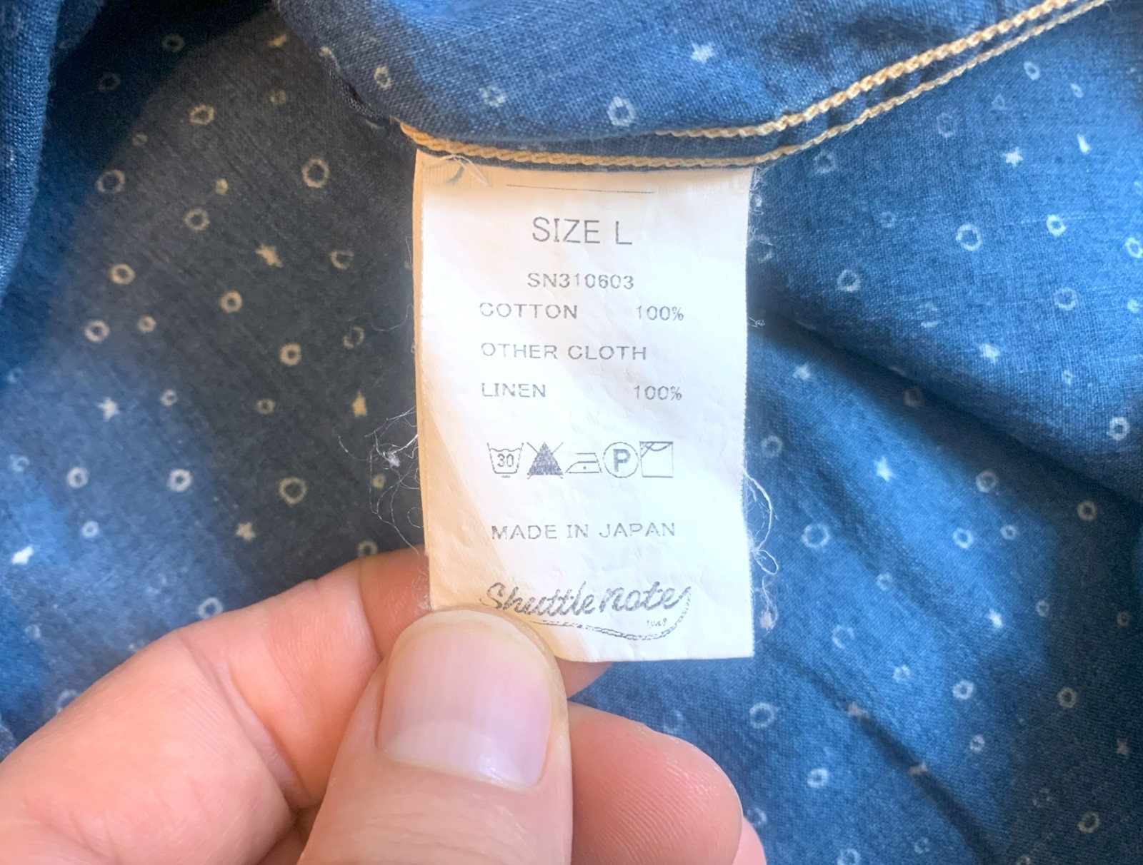 Shuttle Notes indigo dyed paisley pattern shirt, … - image 8