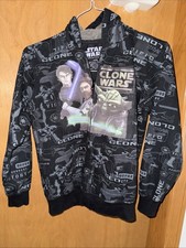 STAR WARS CLONE WARS YOUTH LARGE 14/16 FULL ZIP HOODED JACKET B22 