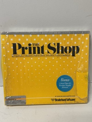 Broderbund Print Shop Commodore 64 1984 SEALED