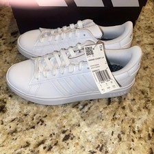 Adidas Women's Grand Court 2.0 'White Gold Metallic' Shoes GW9213