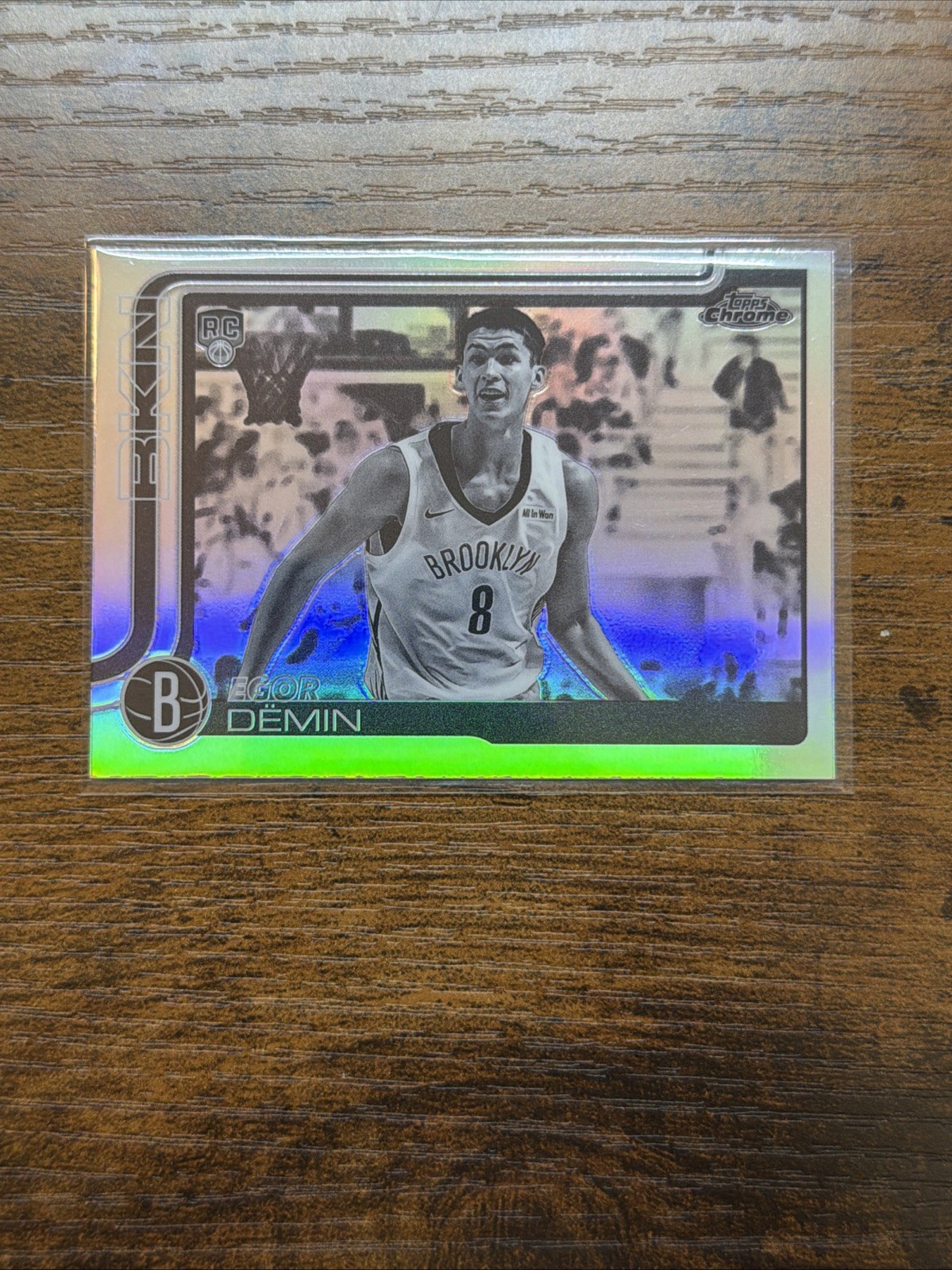 2025-26 Topps Chrome #258 Egor Dëmin Demin Negative Refractor SP Rookie