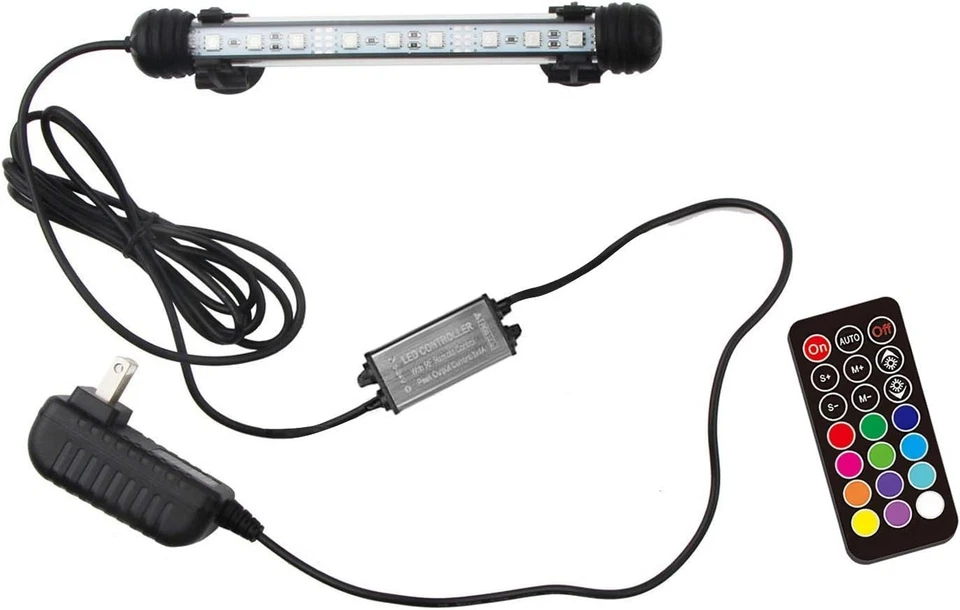 7.5-Inch LED Aquarium Light with 9 Color-Changing Modes - Waterproof & Remote - Image 3 of 4