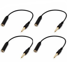 3.5mm Male Connector to 2.5mm Female Socket Audio Jack Adapter Cable 4 PCS