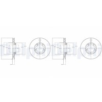 2X Delphi Bremsscheiben 276Mm BelÜFtet Vorne Passend FüR Nissan Cabstar NT400 |