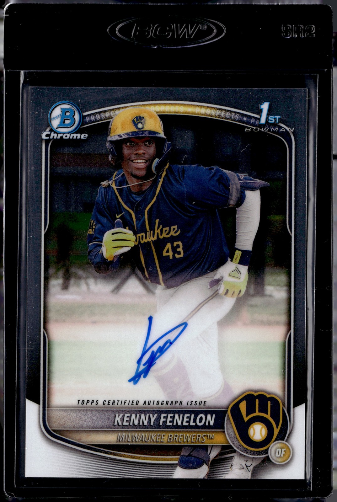 (7050) Kenny Fenelon 2025 Bowman Chrome 1st On Card Auto Autograph RC Brewers