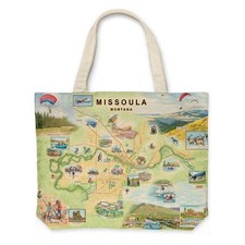 Xplorer Maps CTOTE MSLA Missoula Map Canvas Tote Bag