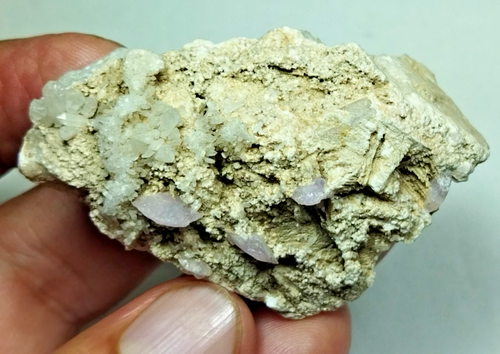 Pink Apatite Combine With Quartz On A Feldspar Matrix from Skardu,Pakistan. - Picture 7 of 13