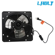 LABLT 10'' Shutter Exhaust Fan, High-speed 647CFM, Aluminum Wall Mount Attic Fan