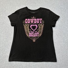 CMT Loot Shirt Womens 2XL Cowboy Stole My Heart Graphic Western Country Tee