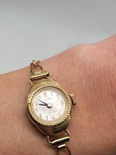 ZT –Montre Bracelet Femme Michel Herbelin Plaqué Or Mécanique Vintage