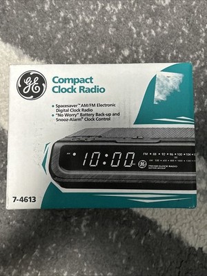NEW GE 7-4613 Compact Clock Electronic Digital Radio Alarm Clock