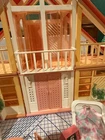 Vintage 1984 Barbie Dream House A-Frame w/ Furniture Accessories Mattel