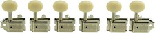 Kluson 6 In Line Deluxe Series Tuning Machines - Double Line - Nickel With Ov...