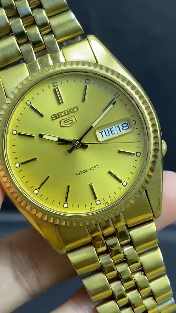 Buy Seiko 5 Sports Gold Men's Watch - SNXJ94 online | eBay