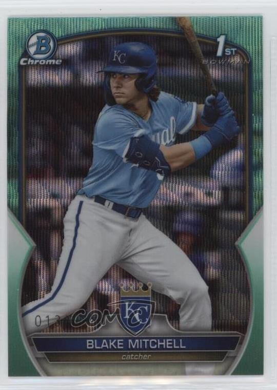 2023 Bowman Draft Chrome Aqua Wave Refractor 13/125 Blake Mitchell #BDC-133 03ox