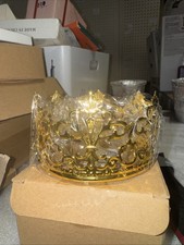 Gold Metal Crown Cake Topper 2  Tall 4  Wide Princess Birthday Party Decoration