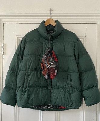 Marimekko Uniqlo Ultra Light Women s Green Lined Down Parka Jacket S UK 10 EU 38