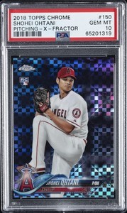 Shohei Ohtani 2018 Topps Chrome #150 X-Fractor (Pitching Shohei Ohtani 2018 Topps Chrome #150 X-Fractor (Pitching