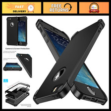 iPhone 5/5S/SE Case with 2 Tempered Glass Protectors, 360 Full Body Protection,