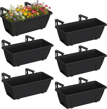 Adjustable Railing Planter Boxes - Set of 6