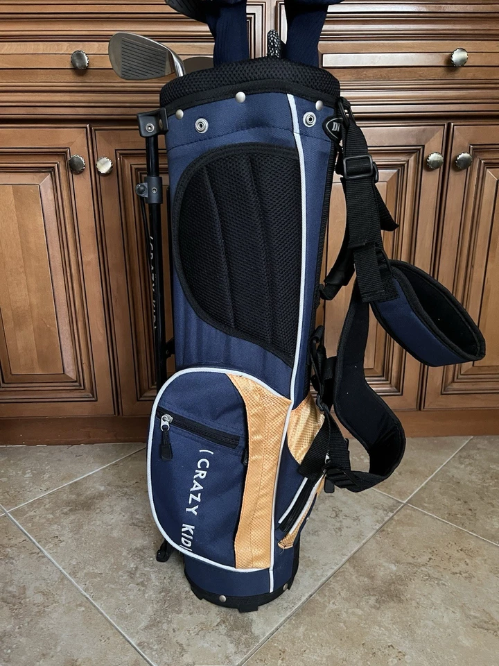 Dunlop Crazy Loco Kid Left Handed Junior 5 Pc Golf Club Set Youth w/ Stand Bag - Image 4 of 4