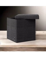 Room Essentials Collapsible Dorm Single Storage Ottoman Upholstered-MDF 15x15x15