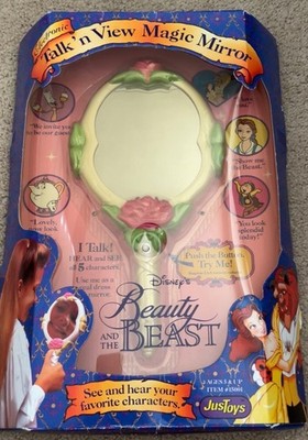 Vintage Disney Beauty and the Beast Talk 'N View Magic Mirror - MIB 1990s