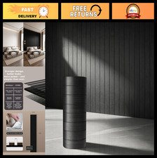 Self-Adhesive PVC Slat Wall Panels - Peel Stick Faux Black Oak Wood 3D Decor