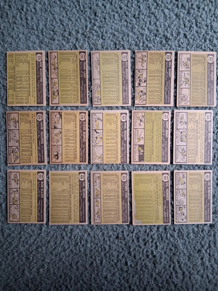 Lote de juego de inicio de béisbol Topps 1961 (40/587) con estrellas, patio, carreras de carreras, ¡número alto! Foto 4 de 4