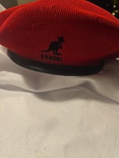 Kangol Tropic Monty Beret Hat Cap Red Large Women's