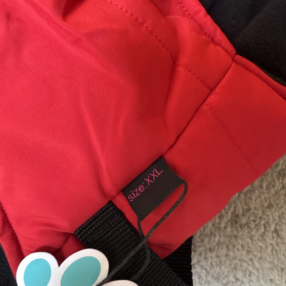 Norbi Pet Dog Vest Jacket XXL Pup Coat Harness Fleece Lined Zipper Red - Image 3 of 4