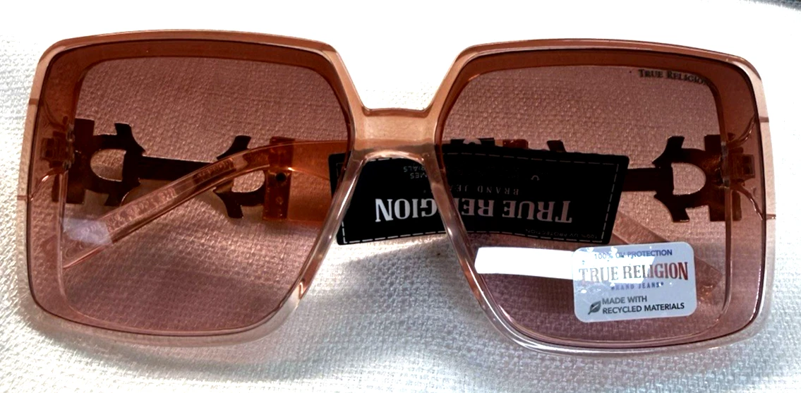 True Religion Oversized Square Sunglasses - Leather Case and Accessories True Religion 100% UV Protection Oversized Square Sunglasses  main image 2
