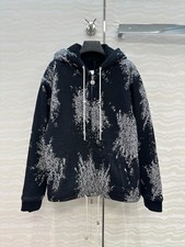 2025 autumn hot sales runway show embroidery Thick Velvet hoodie SML