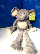 Spark Create Imagine Elephant Gray Plush Rattle Crinkle Stretchy Baby Toy 12"
